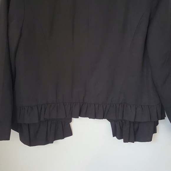 Women Anthropologie Cartonnier Black Blazer - Picture 5 of 7